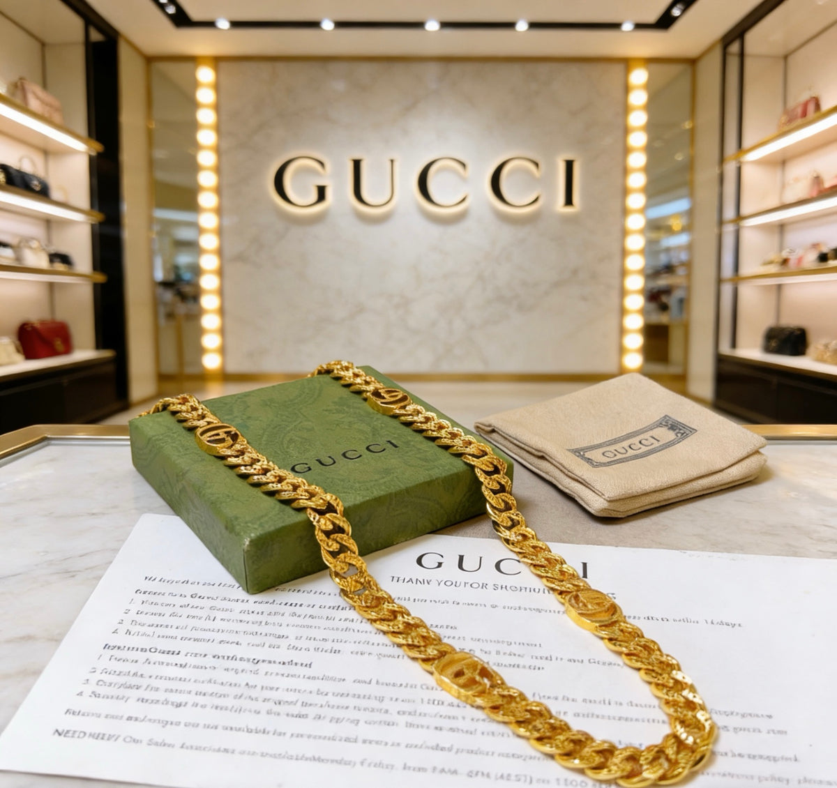 Gucci G Chunky Chain Necklace